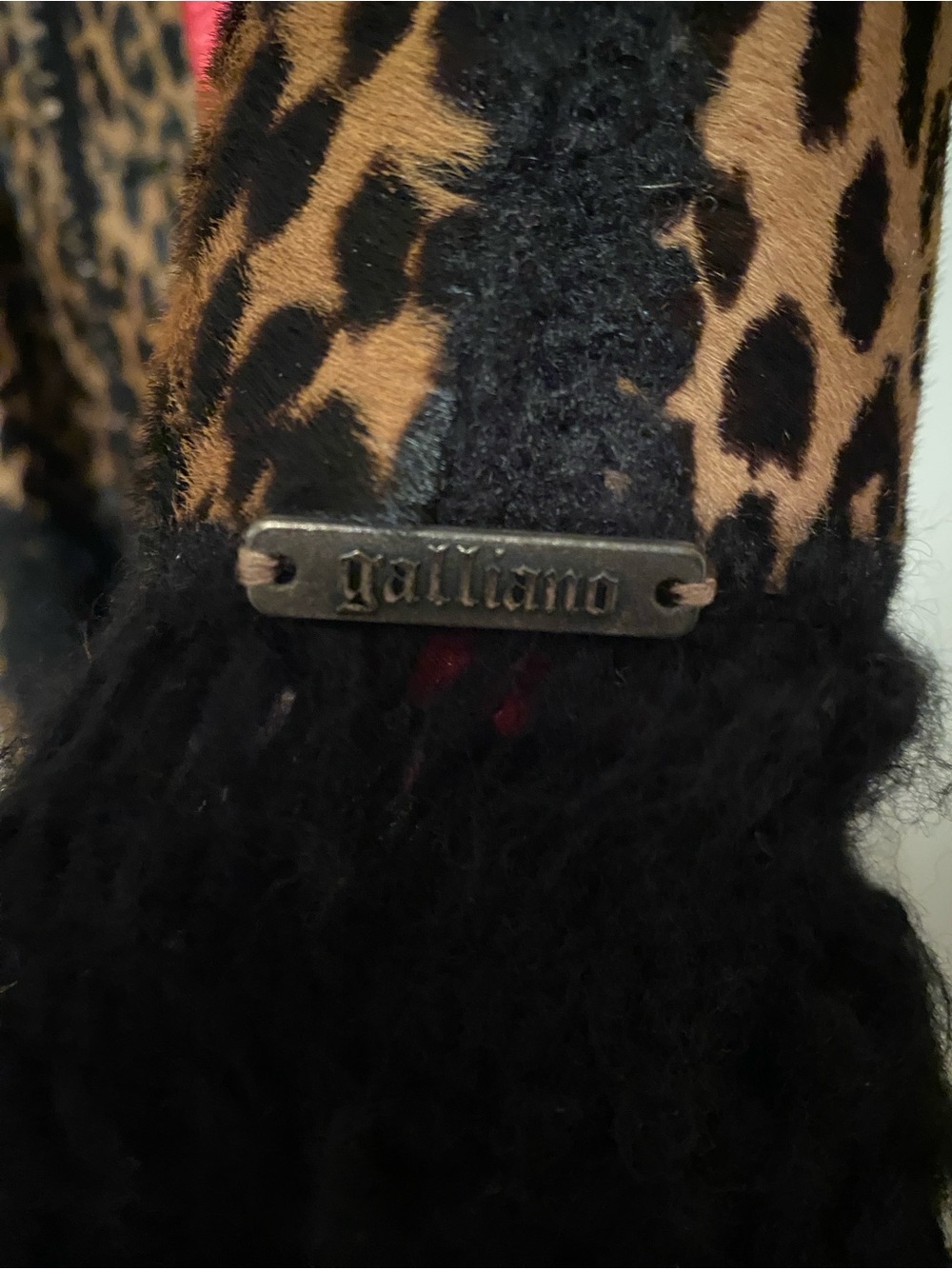 Beautiful! Vintage Galliano Leopard Print Jacket in Brown & Black, Size 6 - Picture 14 of 16